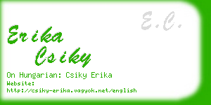 erika csiky business card